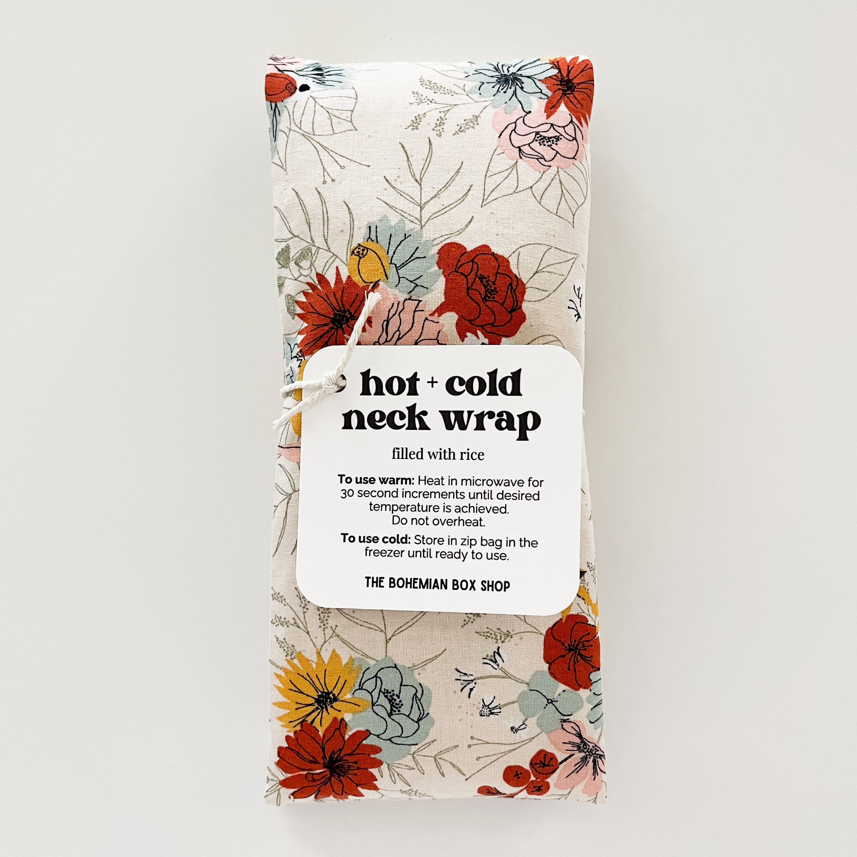 Hot & Cold Therapy Neck Wrap - Ivory Florals