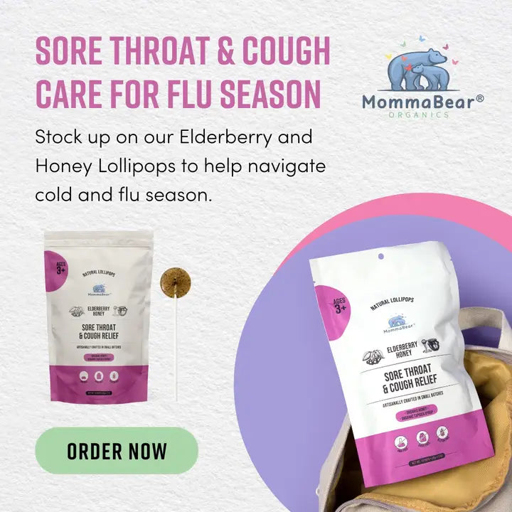 Organic Elderberry & Honey Cough & Cold Support Lollipops