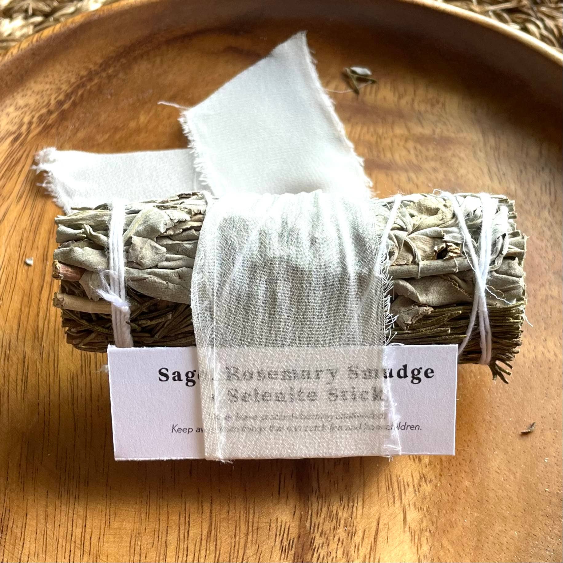 Sage & Rosemary Smudge + Selenite Bundle