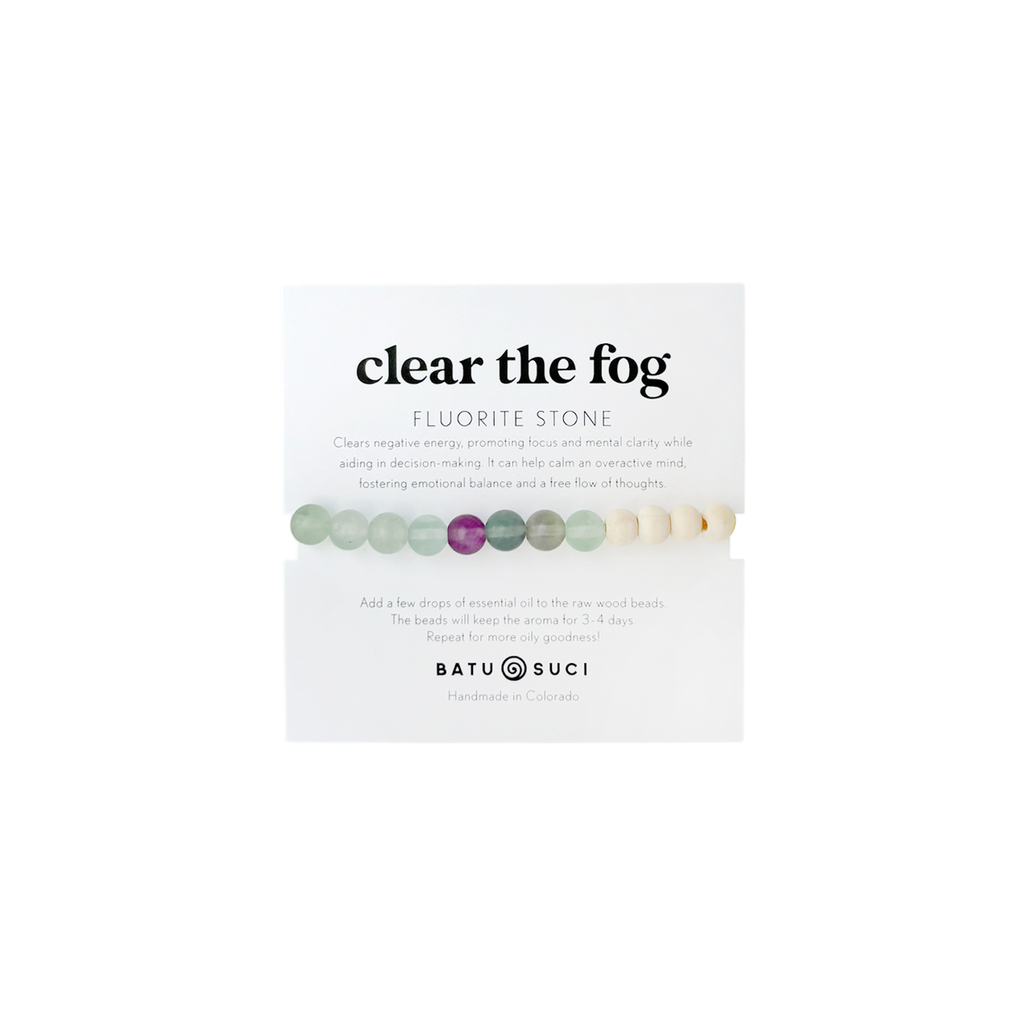 Clear The Fog Diffuser Bracelet  |  Fluorite + Aromatherapy