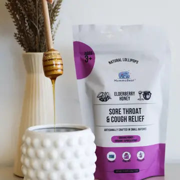 Organic Elderberry & Honey Cough & Cold Support Lollipops