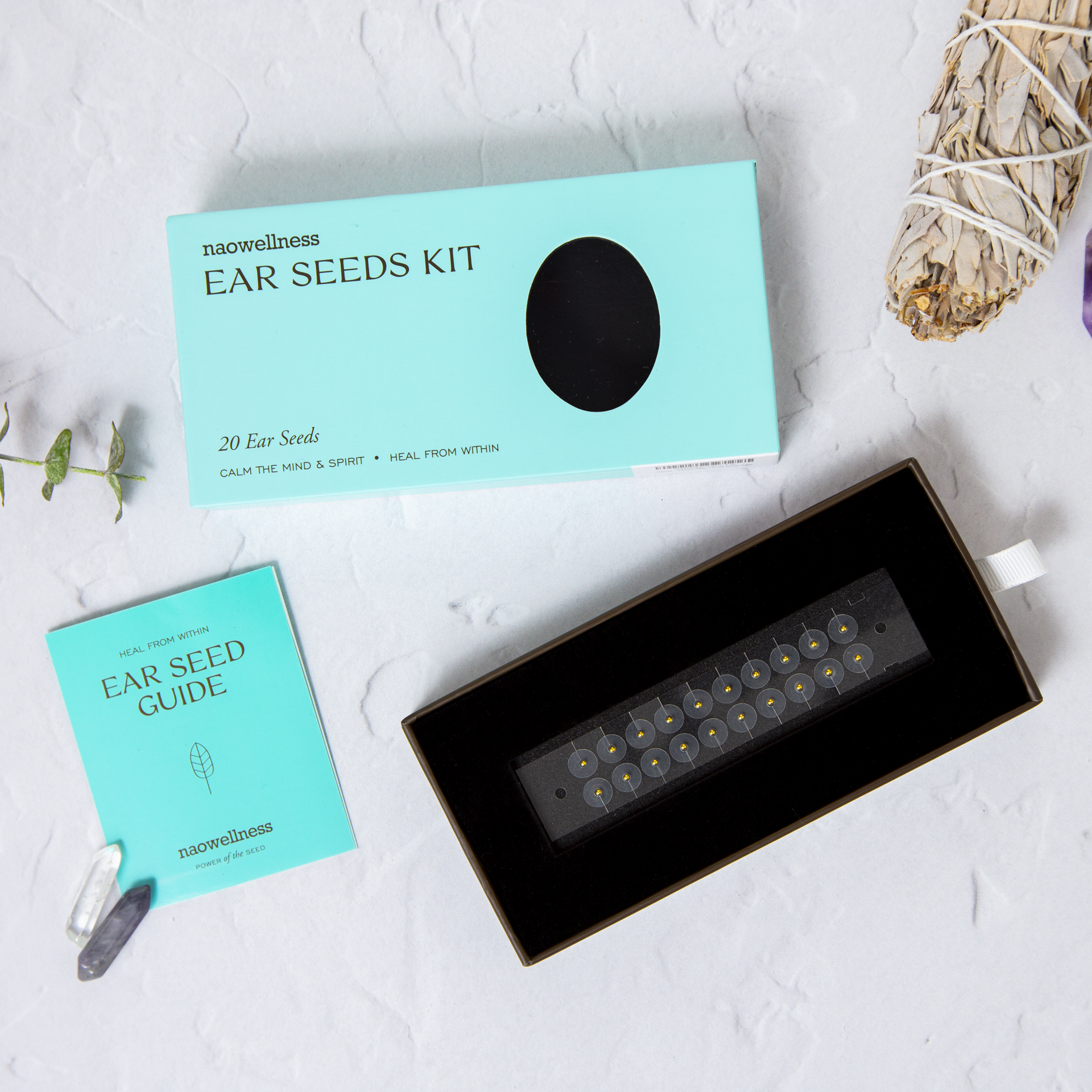 24K Gold Ear Seed Acupuncture Kit – Anxiety & Stress Support