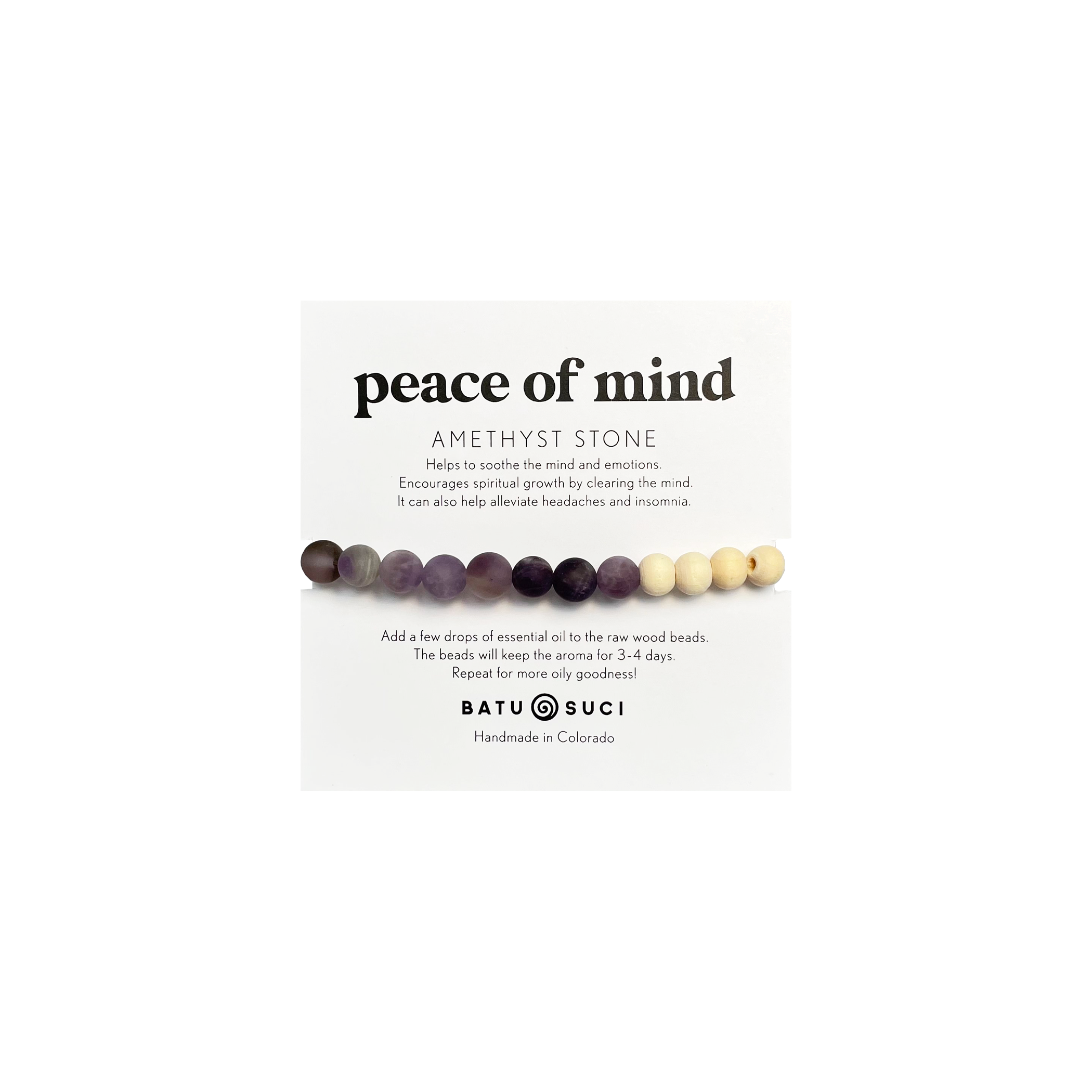 Peace of Mind Diffuser Bracelet  |  Amethyst Aromatherapy Bracelet