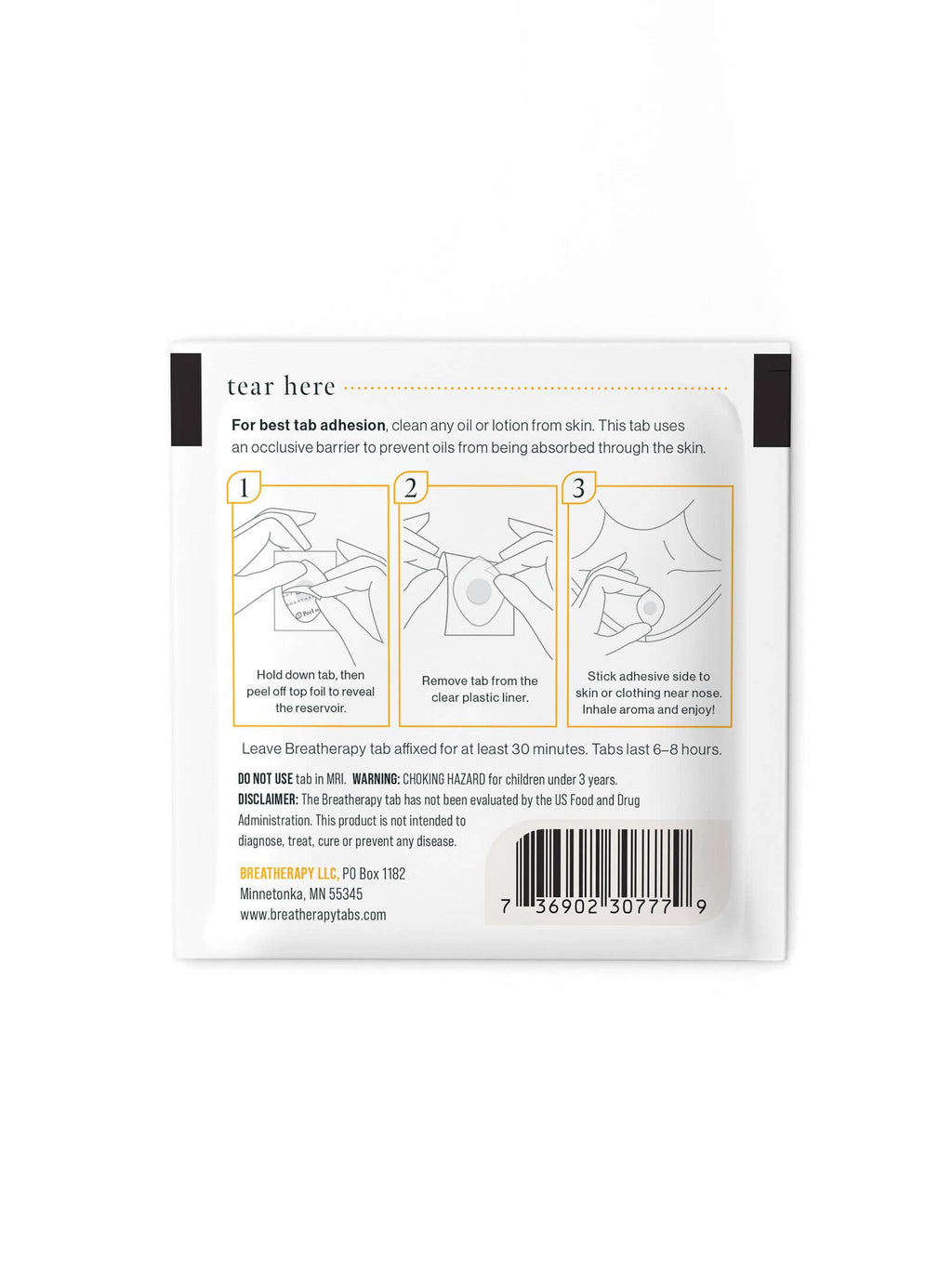 PURE MANDARIN Aroma Patches Bright Mood-Boosting Citrus 8 ct