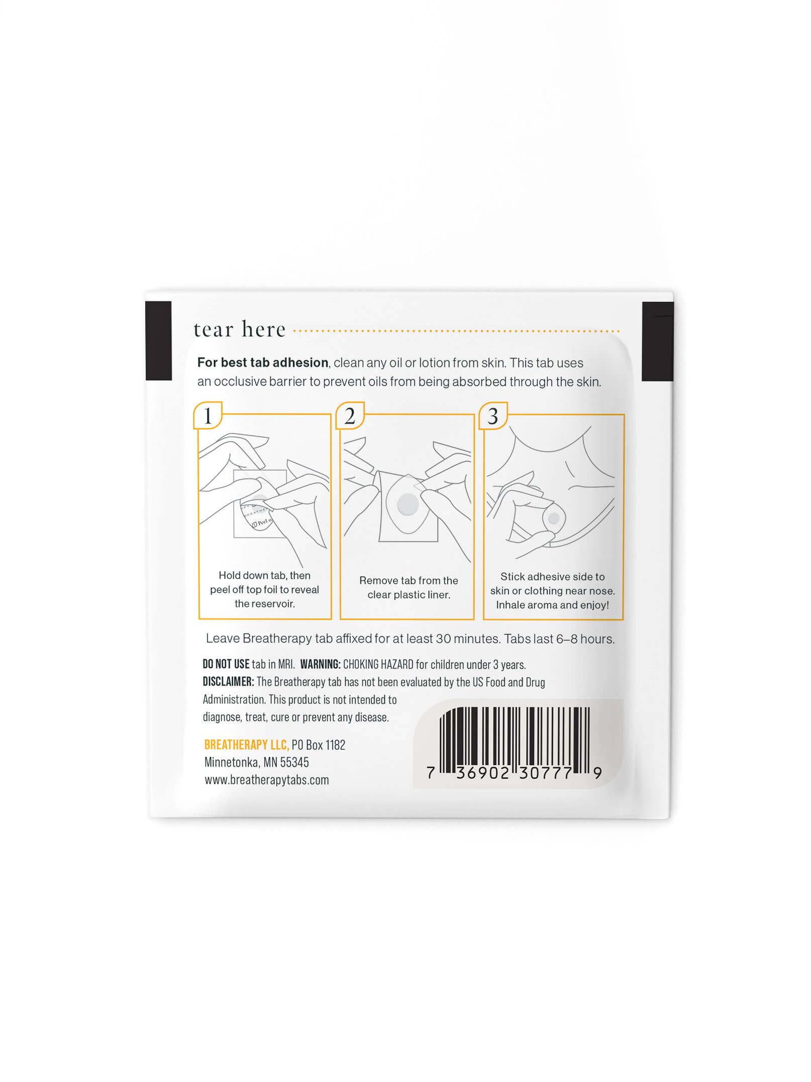 PURE MANDARIN Aroma Patches Bright Mood-Boosting Citrus 8 ct