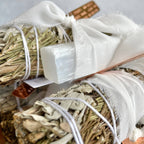 Sage & Rosemary Smudge + Selenite Bundle