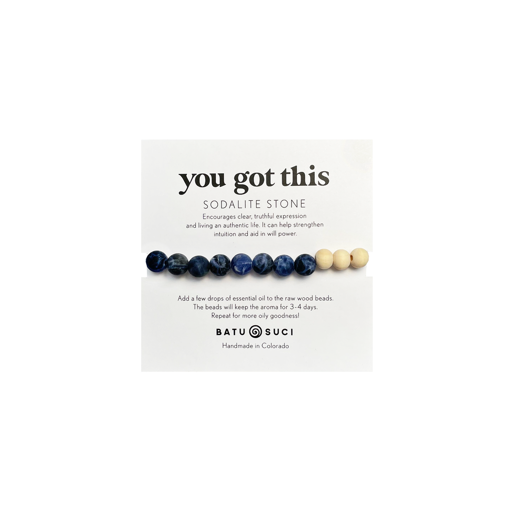 You Got This Diffuser Bracelet  |  Sodalite Aromatherapy Bracelet