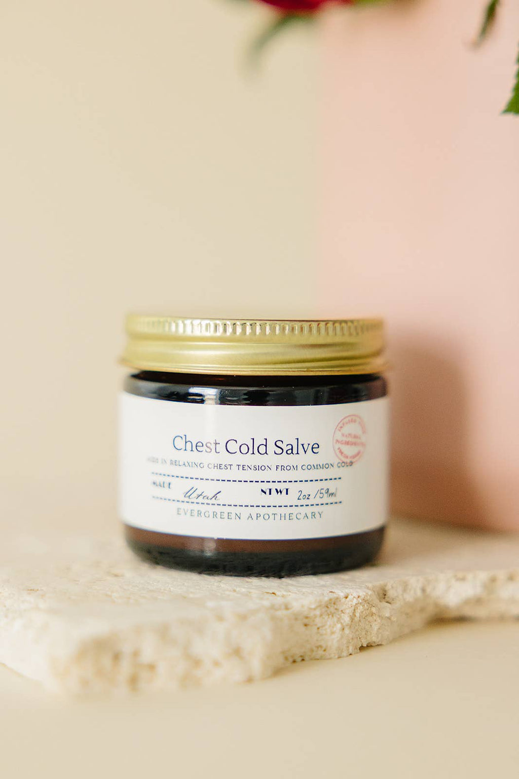 Chest Cold Salve, Glass Jar, 2oz