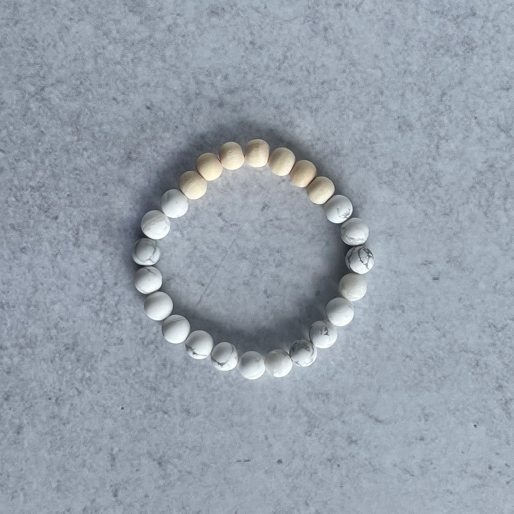 Let That Sh*t Go Diffuser Bracelet  |  Howlite Aromatherapy Bracelet