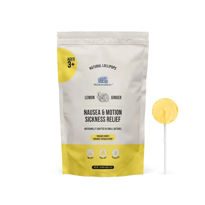 Motion Sickness & Nausea Relief Lollipops (Lemon Ginger)