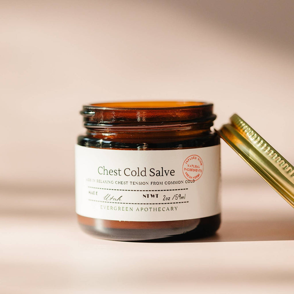 Chest Cold Salve, Glass Jar, 2oz