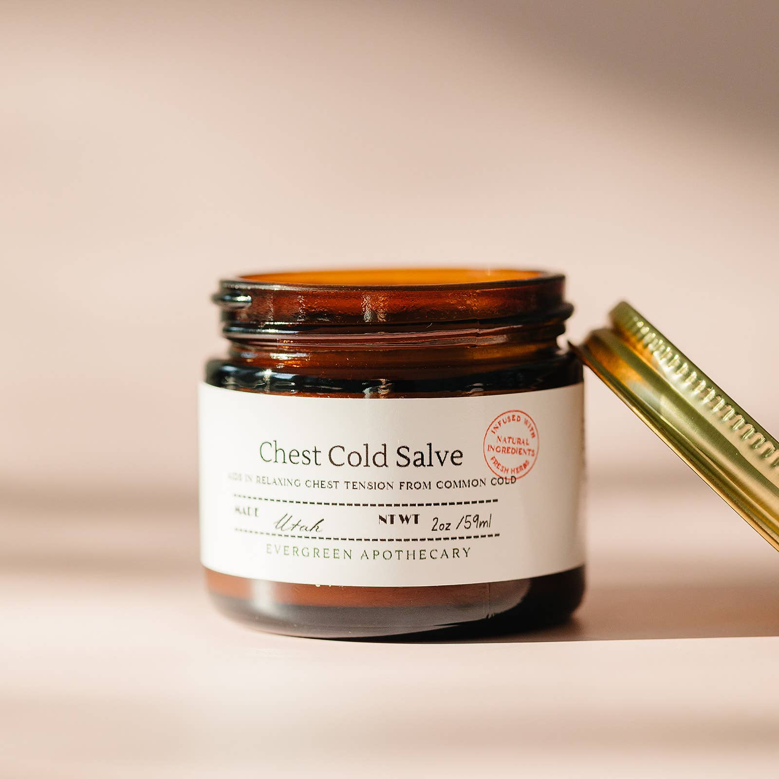 Chest Cold Salve, Glass Jar, 2oz