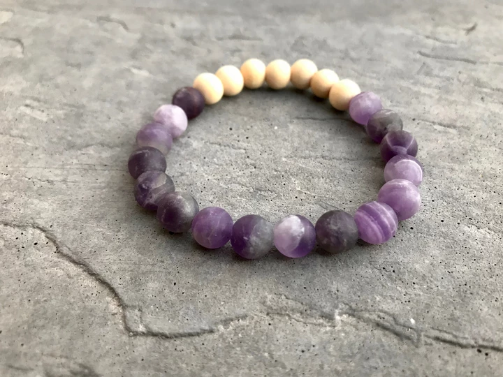 Peace of Mind Diffuser Bracelet  |  Amethyst Aromatherapy Bracelet